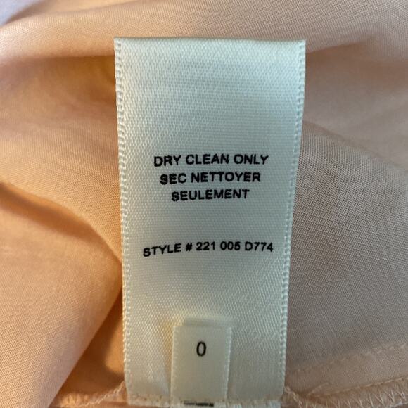 Rebecca Taylor Silk Keyhole Mini Dress Blush pink Long Sleeve Size 0 - Picture 12 of 12